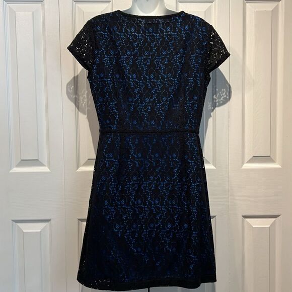 Levi’s Black Lace/Blue Lined‎ Cap Sleeve Dress Size 8 - Picture 8 of 14